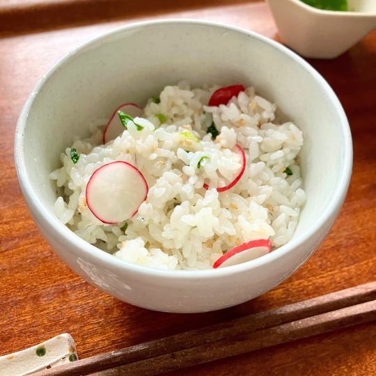 ラディッシュ菜飯