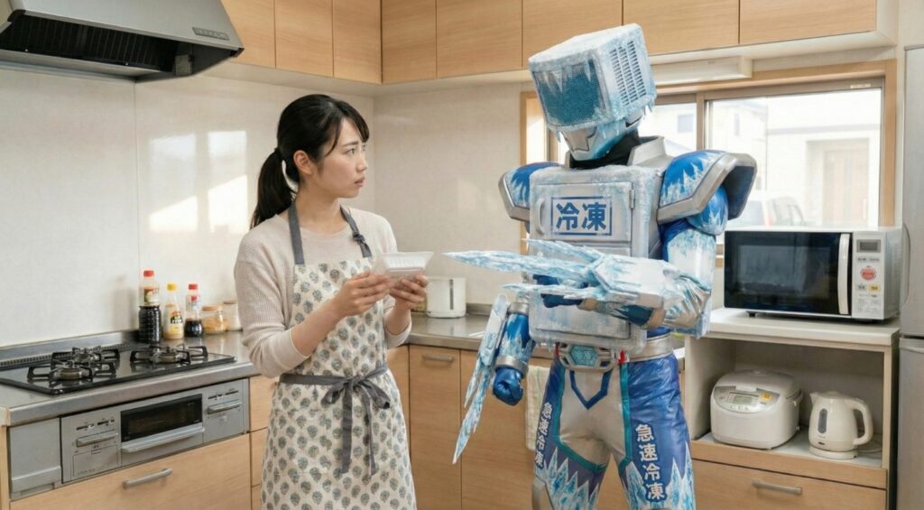 納豆の消費期限に悩む主婦と冷凍マン