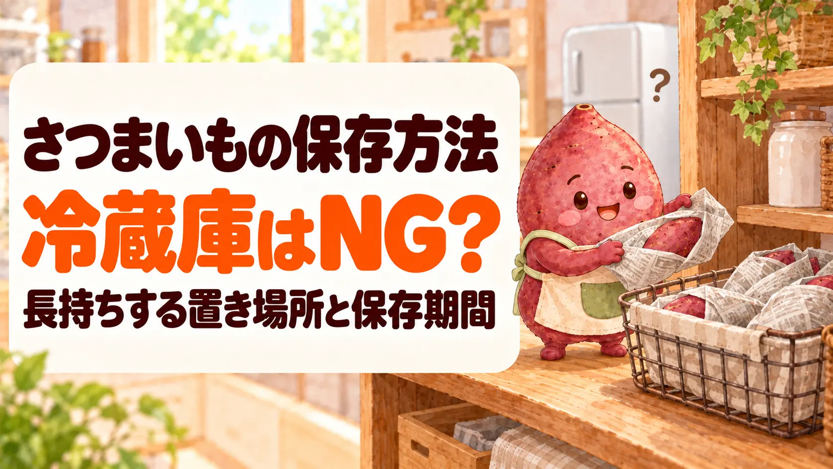 さつまいもの保存方法｜冷蔵庫はNG？長持ちする置き場所と保存期間