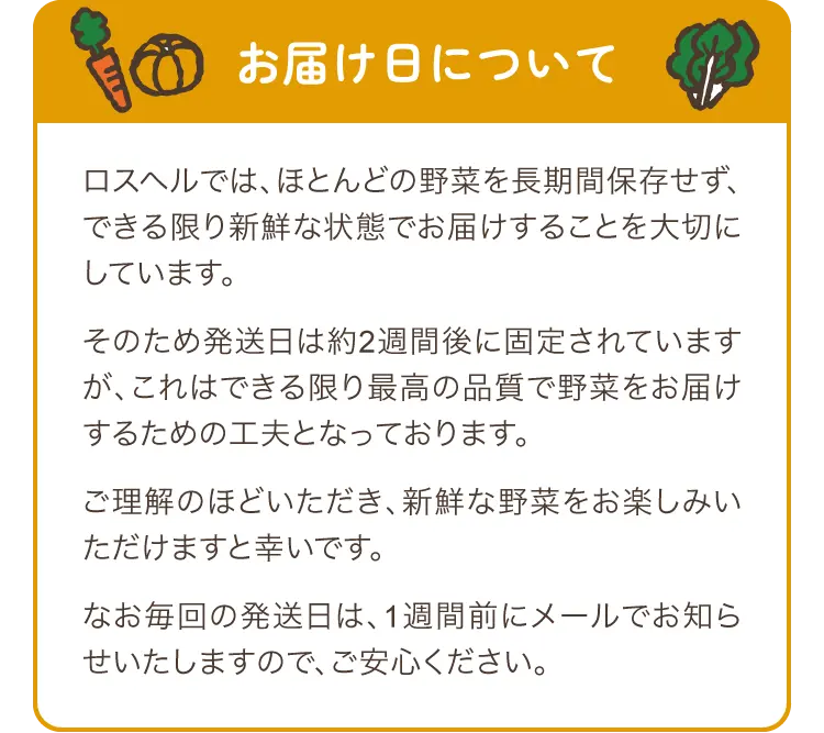 お届け日について