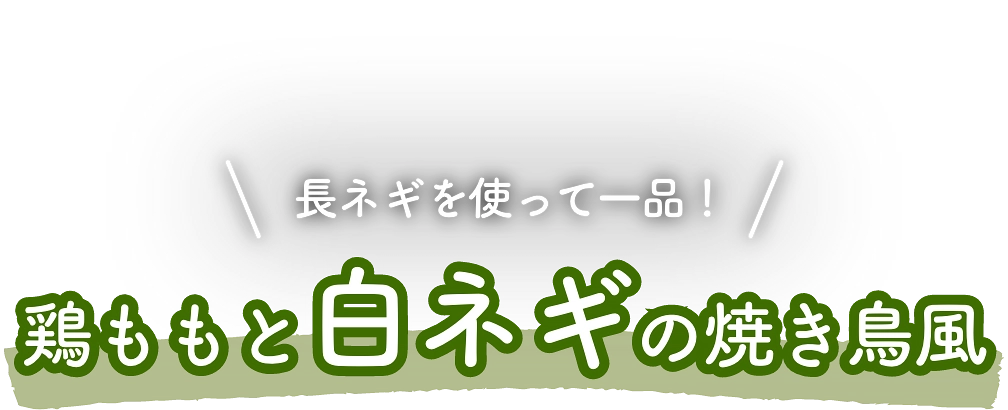 白ネギを使って一品！鶏ももと白ネギの焼き鳥風